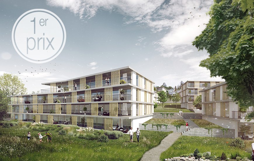 Projet lauréat au concours de logements à Pully