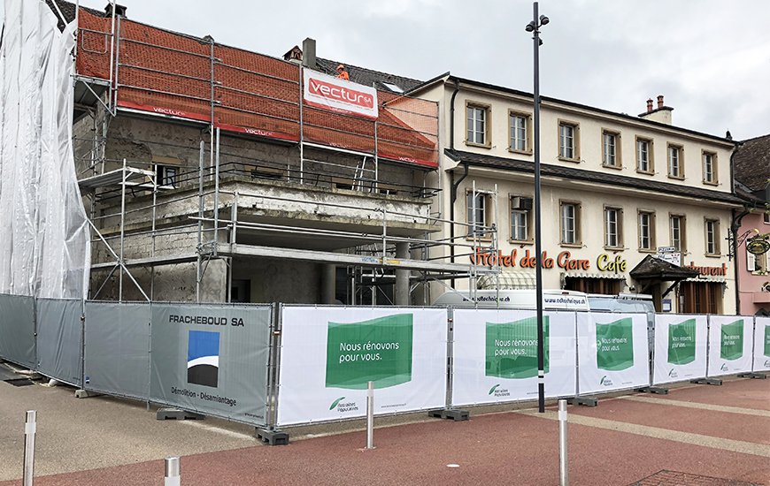 Début de Chantier à la Route de Lausanne 5-7 à Cheseaux