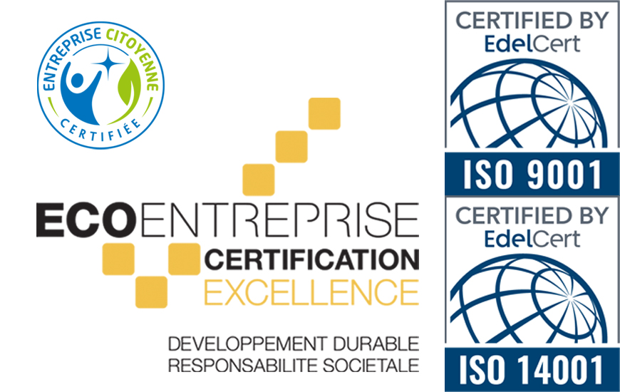 Obtention des labels EcoEntreprise Excellence et ISO 9001/14001